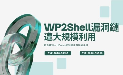 WP2Shell漏洞鏈遭大規模利用，數百萬WordPress網站曝遠端接管風險