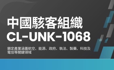 中國駭客組織 CL-UNK-1068 長期鎖定亞洲關鍵基礎設施，進行網路間諜活動