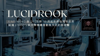 新惡意程式 LucidRook 鎖定台灣 NGO 與大學發動魚叉式釣魚攻擊
