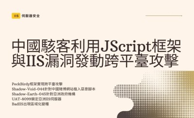 中國駭客利用JScript框架與IIS漏洞發動跨平臺攻擊