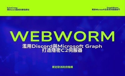 中國APT組織Webworm鎖定歐洲政府機構，濫用Discord與Microsoft Graph打造隱密C2伺服器