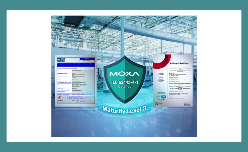 Moxa 獲 IEC 62443-4-1 ML3 雙認證