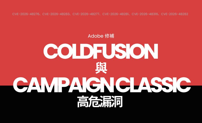 Adobe 修補 ColdFusion 與 Campaign Classic 七項 CVSS滿分漏洞