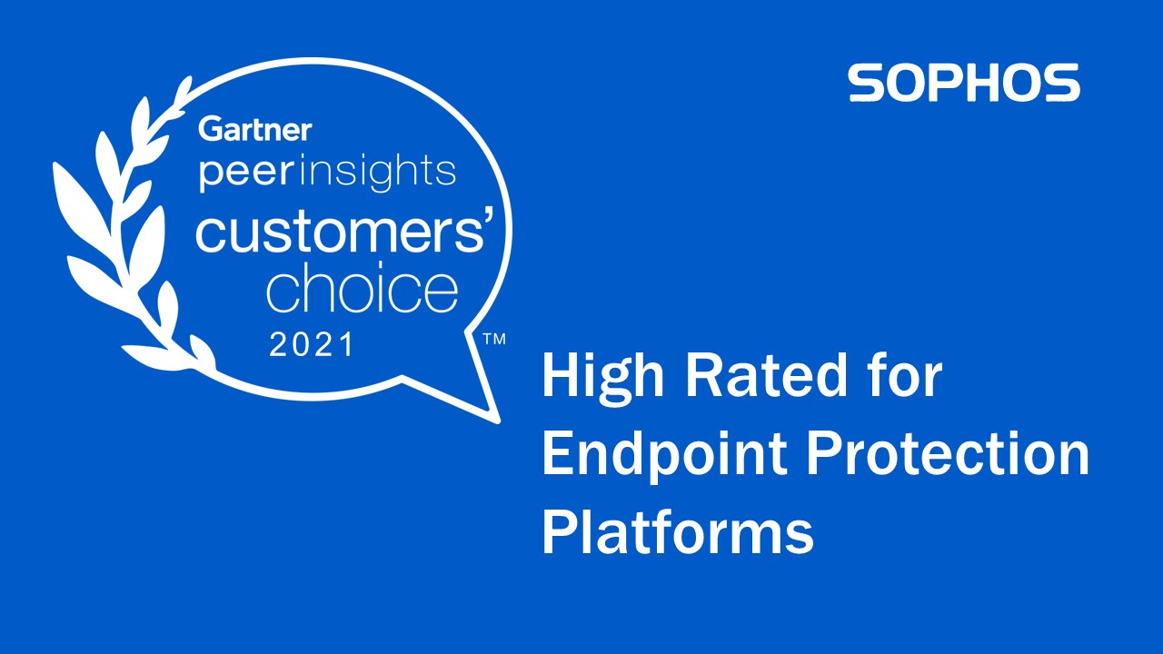 Sophos 獲得Gartner Peer Insights 端點保護平台客戶首選