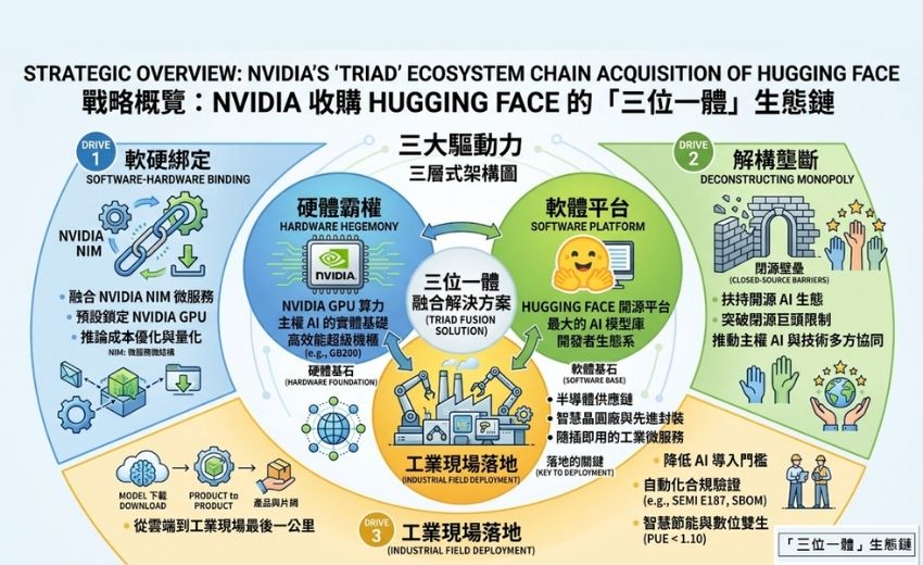 晶圓浪潮上的軟體重擊：NVIDIA收購Hugging Face後，台灣半導體供應鏈的IT與OT雙軌資安布局