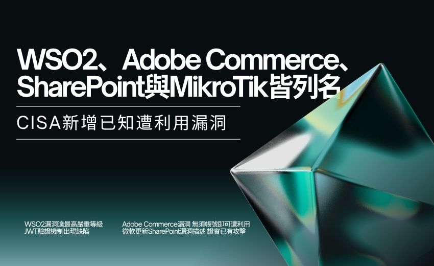 美CISA連兩日新增四項已知遭利用漏洞，WSO2、Adobe Commerce、SharePoint與MikroTik皆列名