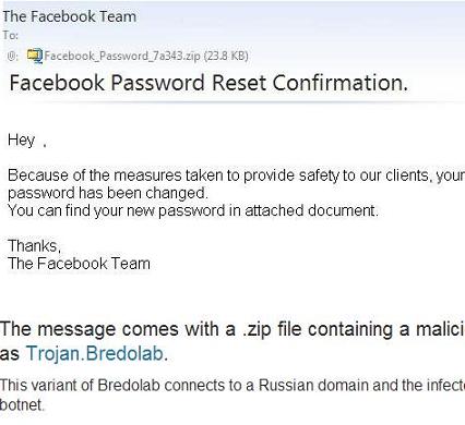 Facebook寄mail要你換密碼 假的啦!
