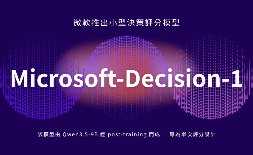 微軟推出小型決策評分模型「Microsoft-Decision-1」，助AI代理判斷下一步