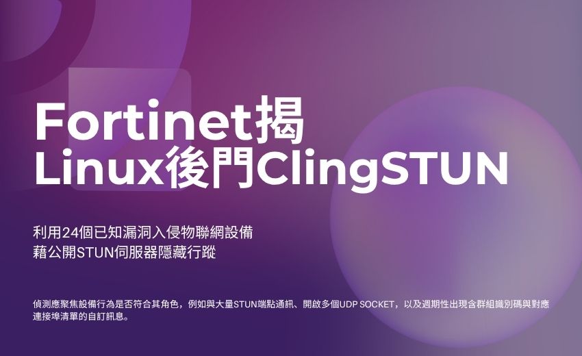 Fortinet揭Linux後門ClingSTUN：利用24個已知漏洞入侵物聯網設備並借公開STUN伺服器隱藏行蹤