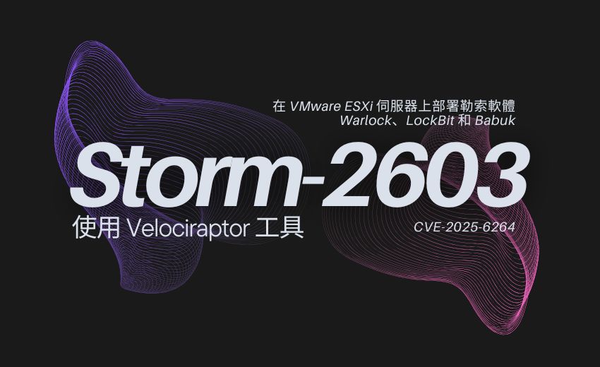 中國駭客組織Storm-2603 濫用事件回應工具Velociraptor發動勒索攻擊
