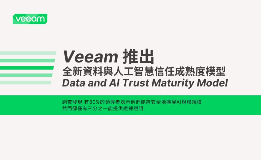 Veeam 推出全新資料與人工智慧信任成熟度模型 協助企業評估AI準備就緒狀況