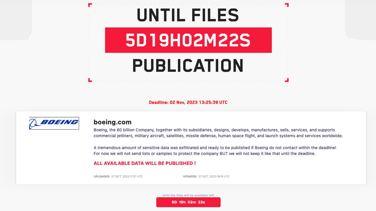 LockBit洩露 43GB 波音公司資料，並攻擊中國工商銀行美國子公司