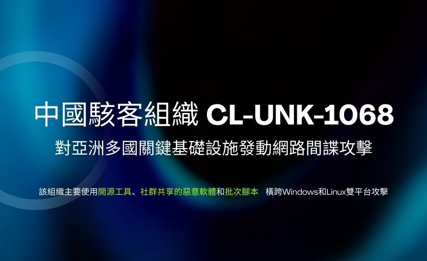 中國駭客組織CL-UNK-1068長期滲透亞洲關鍵基礎設施