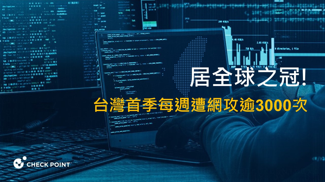 台灣居冠全球! 2023 年首季平均每週遭攻擊逾 3,000 次