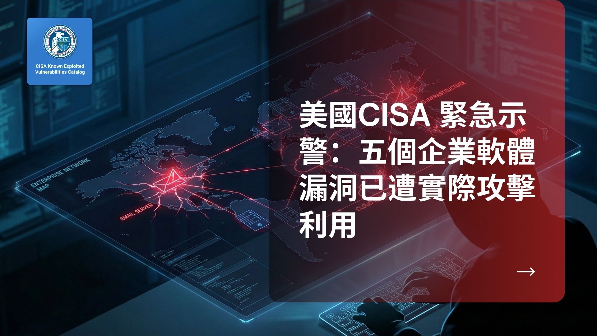 美國CISA 緊急示警：五個企業軟體漏洞已被實際攻擊利用，涵蓋 VMware vCenter、Zimbra 等關鍵系統