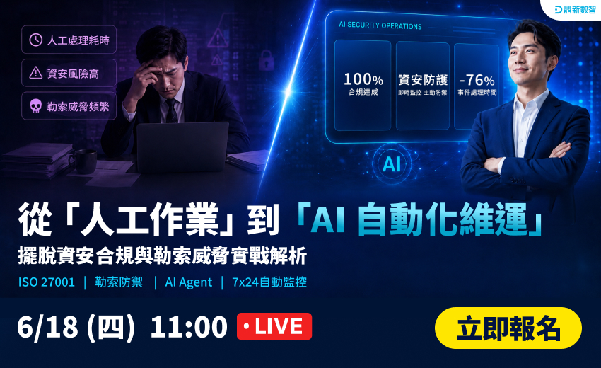 從「人工作業」到「AI 自動化維運」：擺脫資安合規與勒索威脅實戰解析