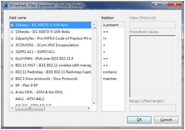 圖3 Wireshark過濾器